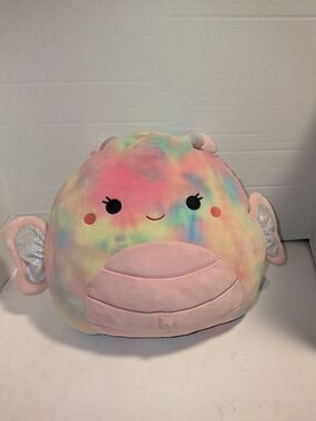 Squishmallows Pastel Tie-Dye Plush Fish - Blue, Pink, Yellow